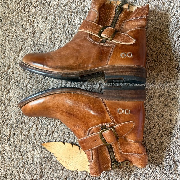BED|STU Becca Tan Leather Buckle Boots Size 7 NWT - Picture 7 of 15